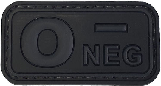 Blood Type Small Black-Grey PVC 3D Patch Blood Type B+