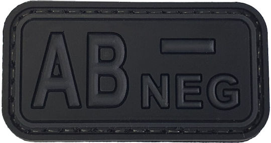 Blood Type Small Black-Grey PVC 3D Patch Blood Type B