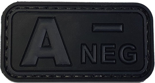 Blood Type Small Black-Grey PVC 3D Patch Blood Type AB