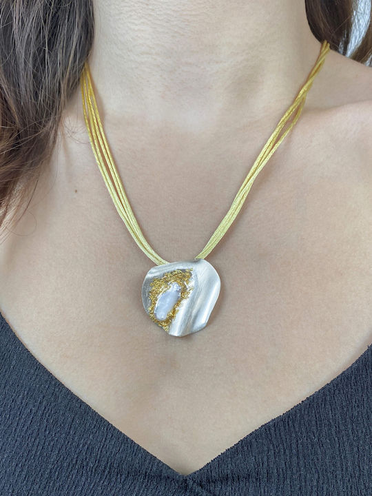 Necklace Made of Gold Plated Silver
