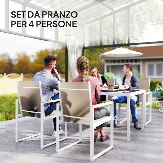 Set Sala De Mese Pentru Exterior 5 Piese Multicolore