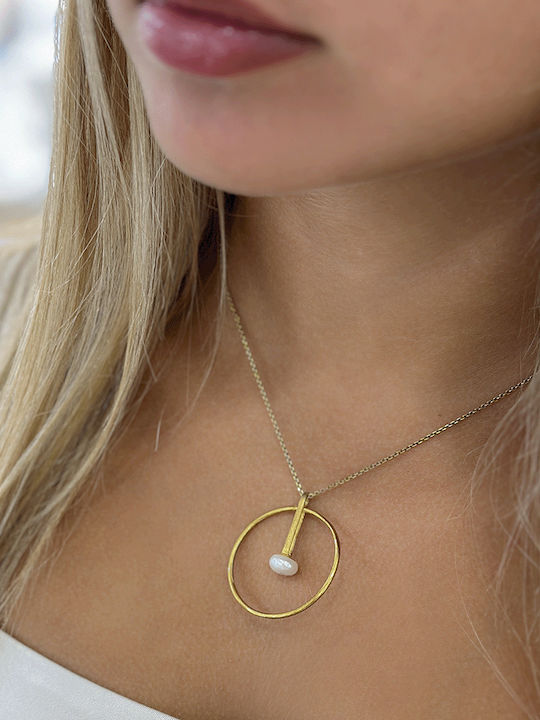 Necklace Made of Gold Plated Silver