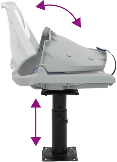 "vidaXL Boat Seats 2 pcs Pedestal Adjustable Height 360° Swivel"