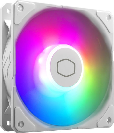 CoolerMaster Sickleflow Edge 120 Case Fan 2500rpm 70.7cfm with ARGB Lighting and 3-Pin / 4-Pin PWM Connection White