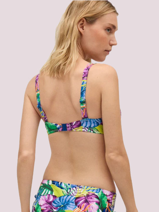 Bikini Σουτιέν C Cup με Ενίσχυση Floral Tropical