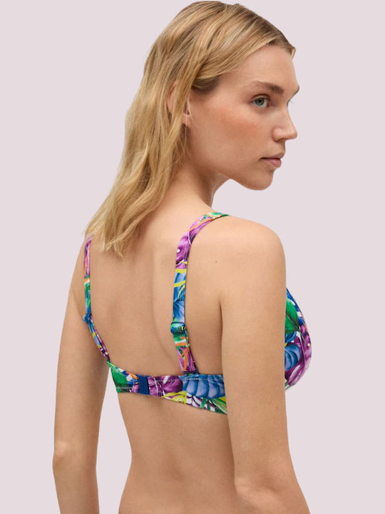 Bikini Σουτιέν C Cup με Ενίσχυση Floral Tropical