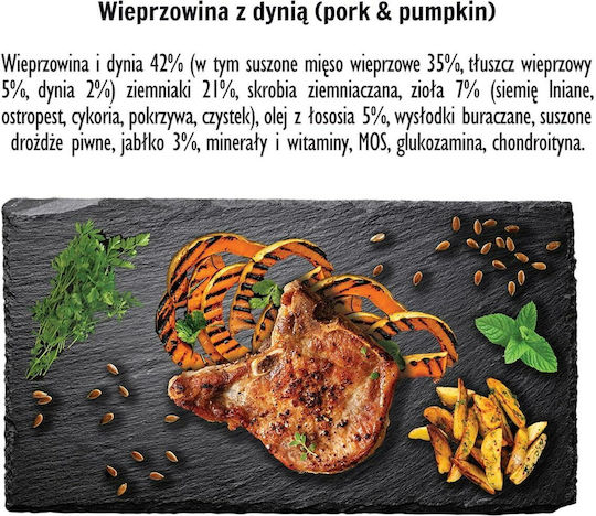 Paka Zwierzaka 9kg Dry Food for Large Breed Dogs Grain-Free & Gluten-Free with Pork and Pumpkin