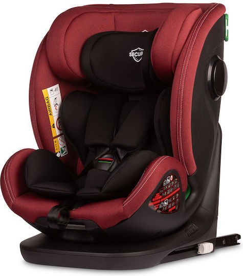 Caretero Securo Καθισματάκι Αυτοκινήτου i-Size με Isofix Βουργουνδί 15-36 kg