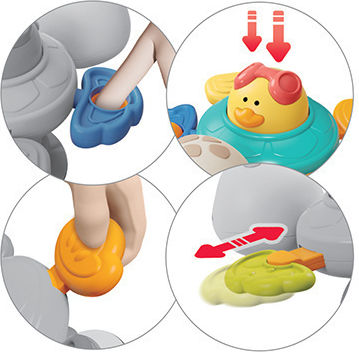 Babyono Baby Aktivitätsspielzeug Fahrzeug Turtle mit Sounds für 6+ Monate