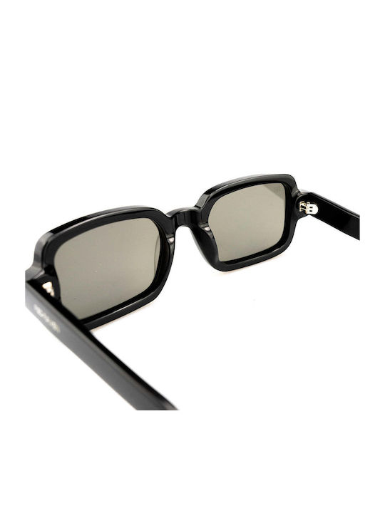 Red Raven Beverly Unisex Sonnenbrille mit Schwarz Kunststoff Gestell und Schwarz Polarisiert Linse