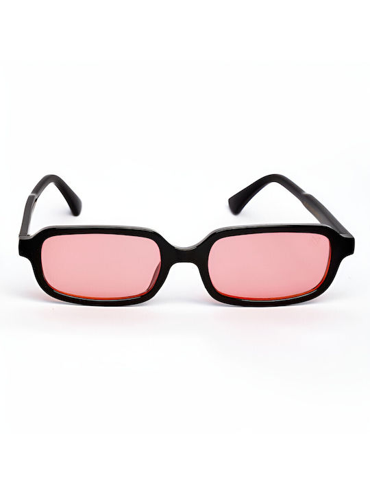 AV Sunglasses Logan Unisex Sunglasses with Pink Plastic Frame and Pink Lens 125-pink