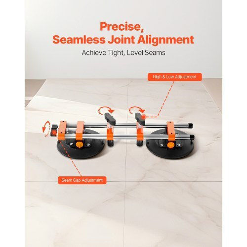 Vevor Aluminum Double Work Suction Cup 152.4mm with Max Lifting Weight 240kg