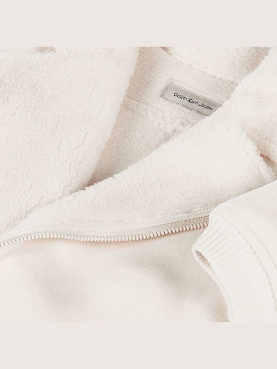 Calvin Klein Бебешко Боди за Излизане Дълъг ръкав Ecru