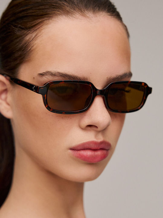 AV Sunglasses Logan Unisex Γυαλιά Ηλίου με Μπλε Κοκκάλινο Σκελετό και Μπλε Φακό 125-brown