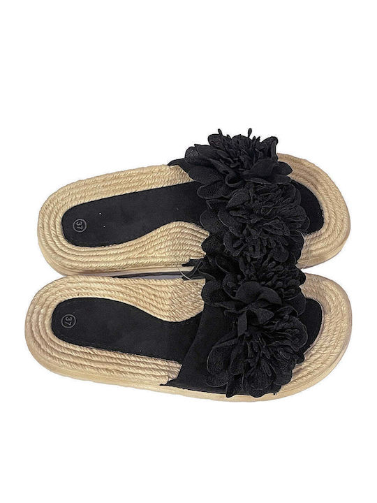 Flache Sandalen für Damen in Schwarz Farbe
