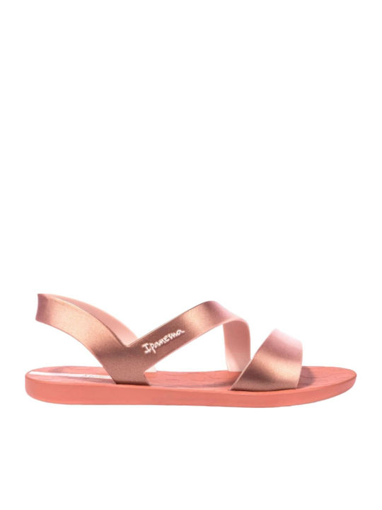 Vibe Sandal Fem Flache Sandalen für Damen mit Riemen in Rosa Farbe