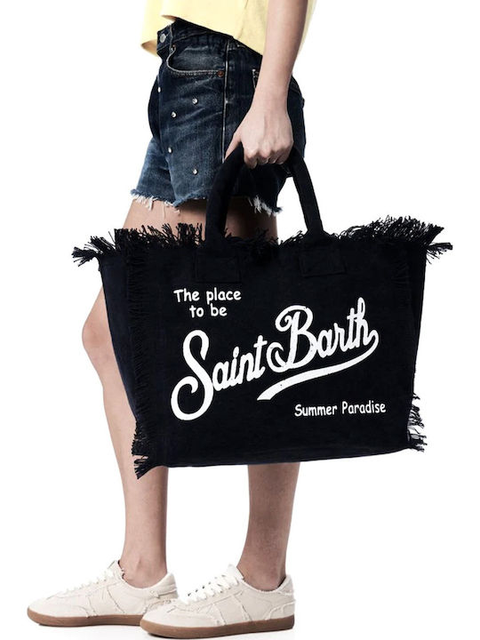 MC2 Vanity Beach Bag Made of Black Canvas