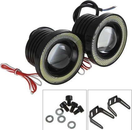 Nebellichter LED COB DRL 64mm Auto-Tagfahrlichter Angel Eyes M609