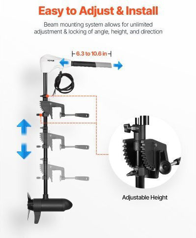 Vevor Electric Outboard Engine with 55lbs Thrust