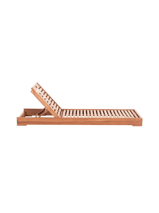 Ξαπλώστρα Ξύλινη Chet Μπεζ 200x65x13εκ.
