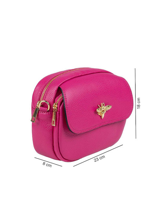 De piele Geantă de damă De umăr Fuchsia