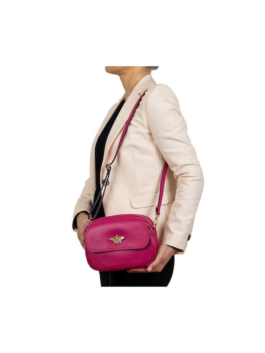 De piele Geantă de damă De umăr Fuchsia