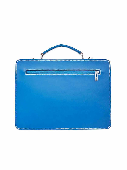 Leder Damentasche Handtasche Blau