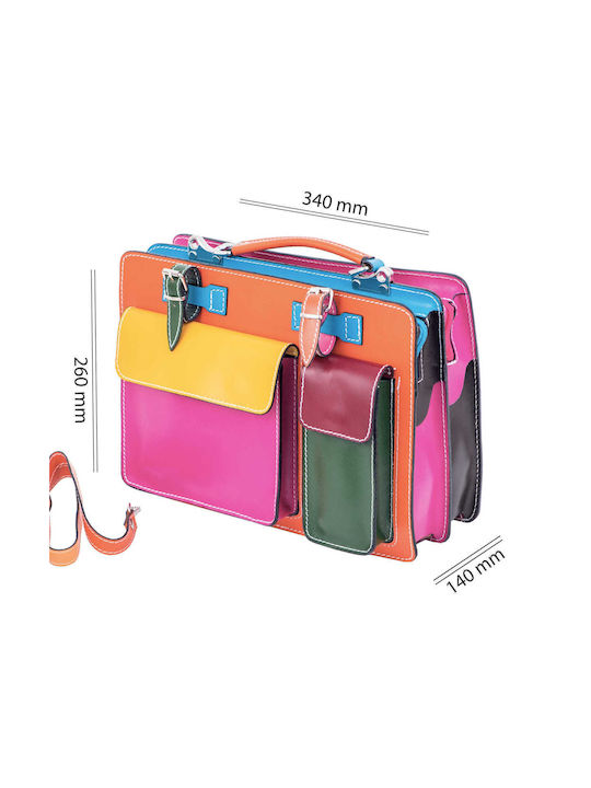 Leder Damentasche Handtasche Orange