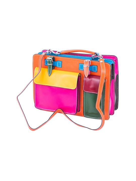 Leder Damentasche Handtasche Orange
