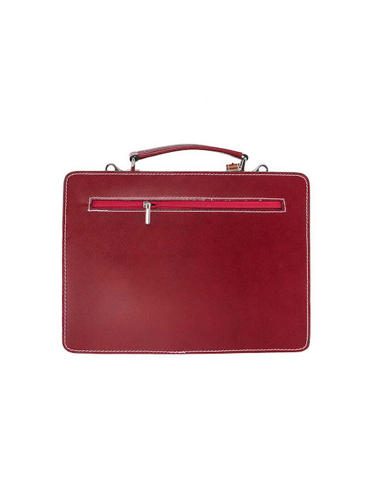Leder Damentasche Handtasche Burgundisch