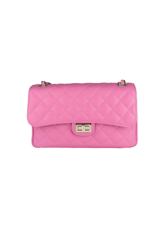 Leder Damen Handtasche Fuchsie