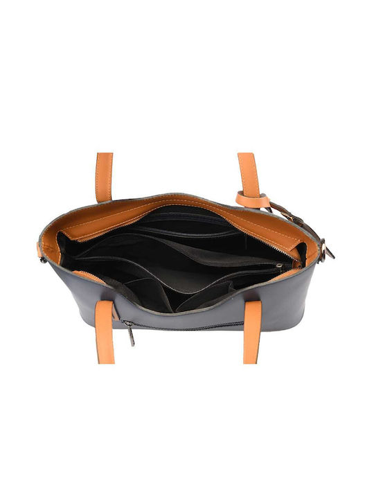 Leder Damentasche Handtasche Marineblau
