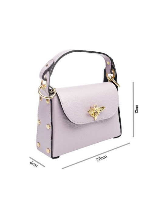 De piele Geantă de damă De umăr Lila