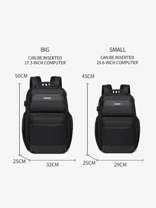 Ozuko Backpack Αδιάβροχο Μαύρο