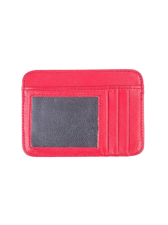 Leather Men's Wallet Cards Red