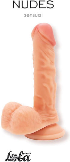 Ρεαλιστικό Dildo με Όρχεις και Βεντούζα Flesh 16.8cm
