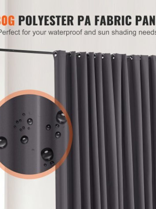 Vevor Portable Room Divider Wheels Gray Privacy Screen Blpf96120incwmuxev0