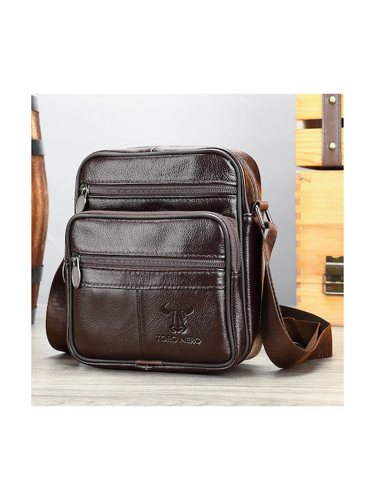 Piele Geantă pentru bărbați De umăr / tip crossbody Maro