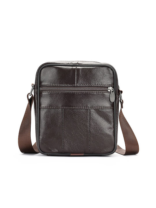 Piele Geantă pentru bărbați De umăr / tip crossbody Maro