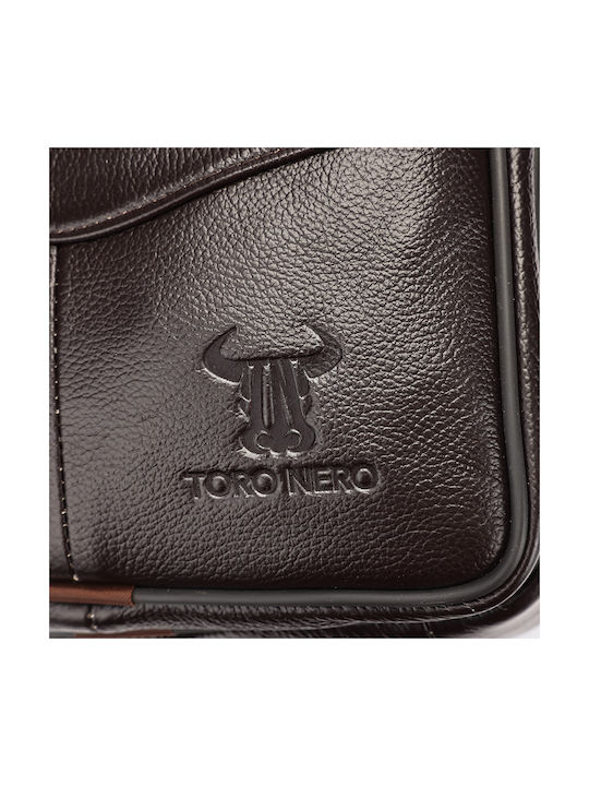 Piele Geantă pentru bărbați De umăr / tip crossbody Maro