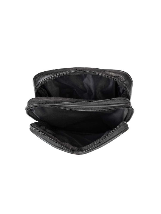 Piele Geantă pentru bărbați Umăr / Crossbody Neagră