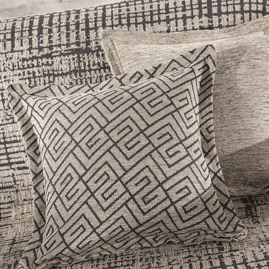 Guy Laroche Decorative Pillow Case Me-sy From 100% Cotton Natural 50x50cm