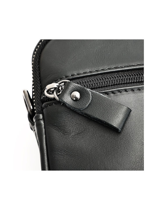 Piele Geantă pentru bărbați De umăr / tip crossbody Neagră