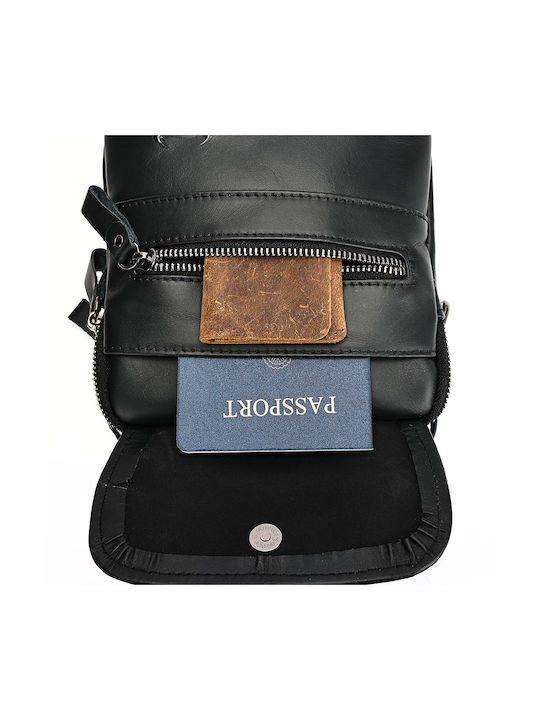 Piele Geantă pentru bărbați De umăr / tip crossbody Neagră