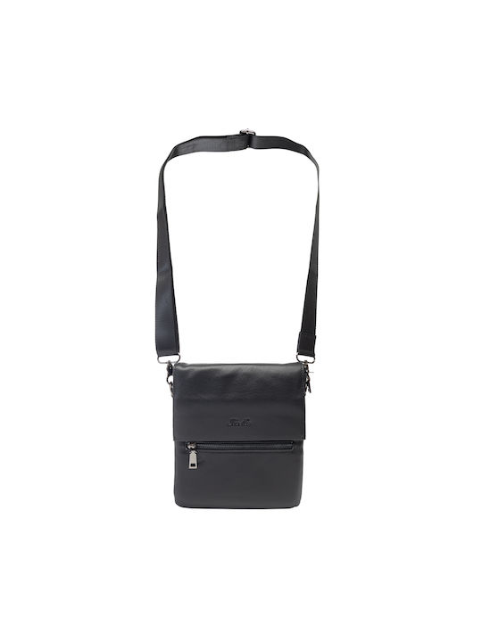 Piele Geantă pentru bărbați De umăr / tip crossbody Neagră