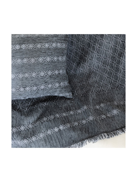 Nima Μαξιλάρι Καναπέ Mansi από 100% Βαμβάκι Gray 45x45εκ.