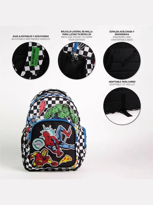 Avengers School Backpack for Elementary Black 34 x 3.3 x 42cm