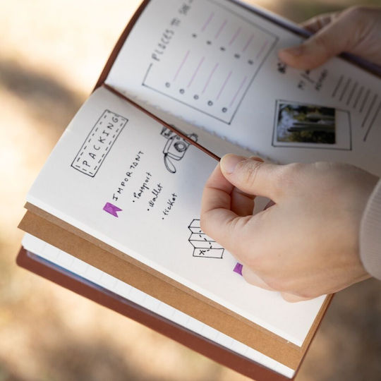 Grupo Erik Travel Bullet Journal Notizbuch mit 80 Blättern und weißen Seiten