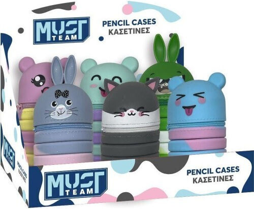 Must Team Pencil Case Silicone Barrel Light Blue