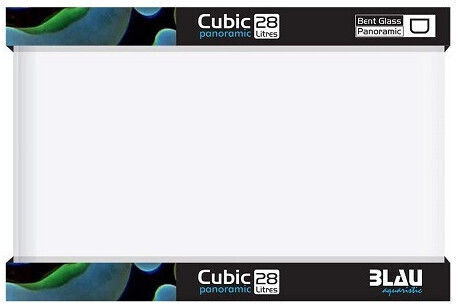 Blau Aquaristic Cubic Panoramic Fisch-Aquarium mit Kapazität von 28Es mit 40x25x28cm